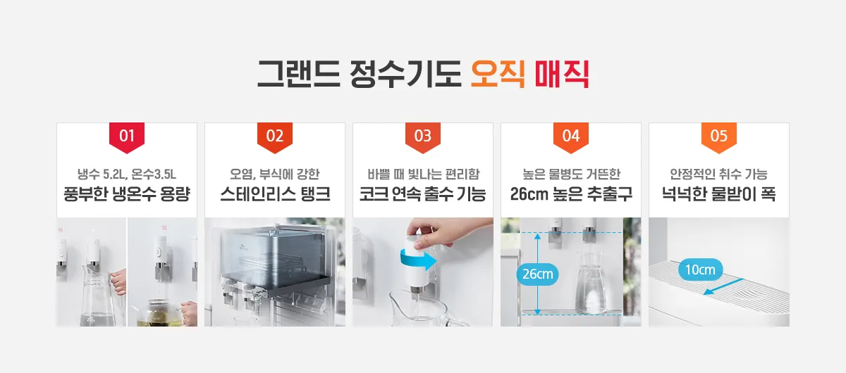 [SK매직] 그랜드정수기(RO) WPU-B610F 상세 이미지 2