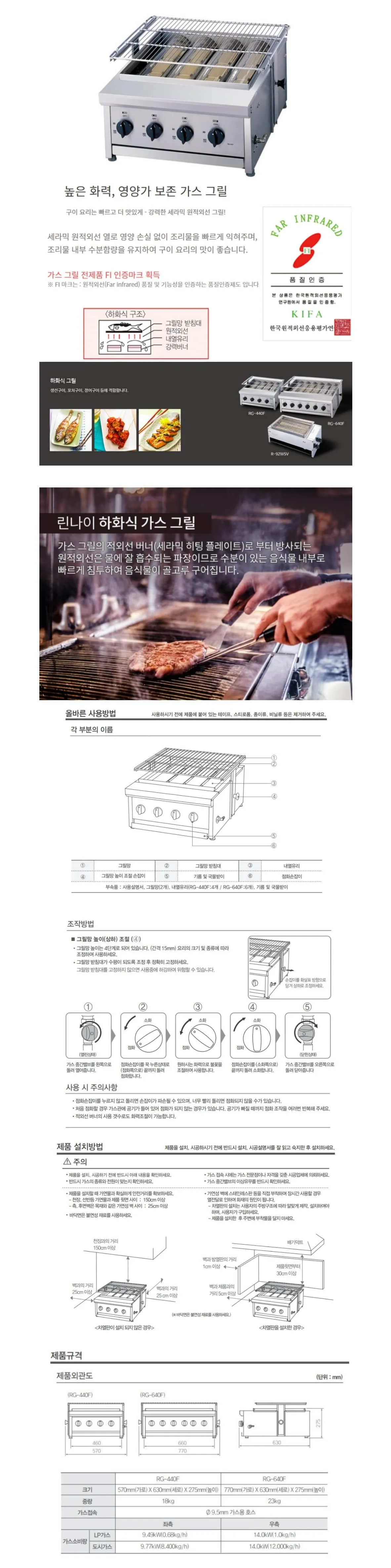 [린나이] 업소용 장어구이기 770 (36) RG-640F 상세 이미지 1