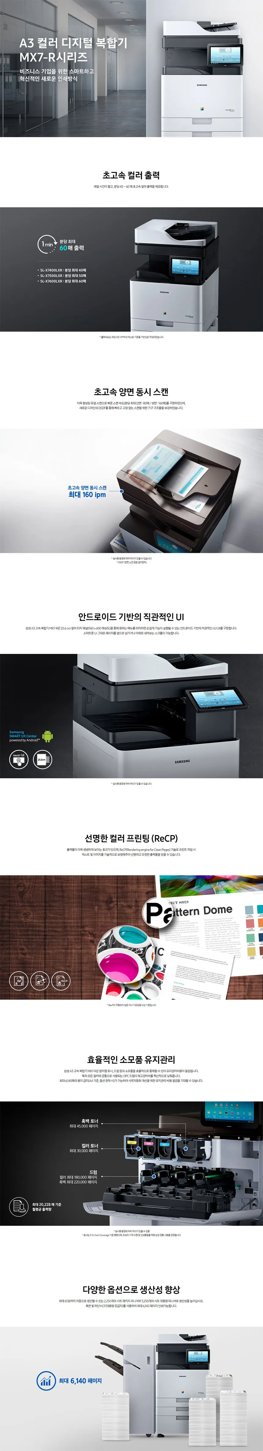 [카피렌탈] 컬러레이저대헝복합기 (중고,모델지정불가) 삼성 SL-X7400 (서울,경기,인천 한정) 상세 이미지 2