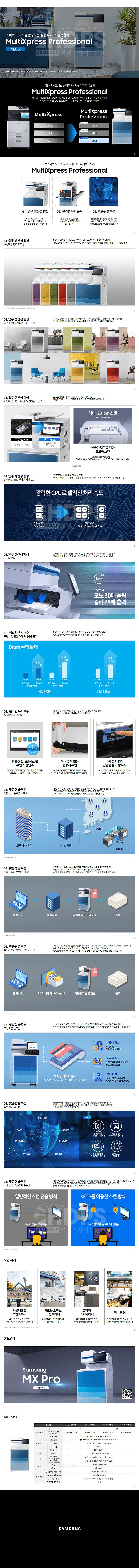 [카피렌탈] 흑백레이저대형복합기 (A3,새제품) MX5 시리즈 삼성 SL-X5280NR 상세 이미지 1