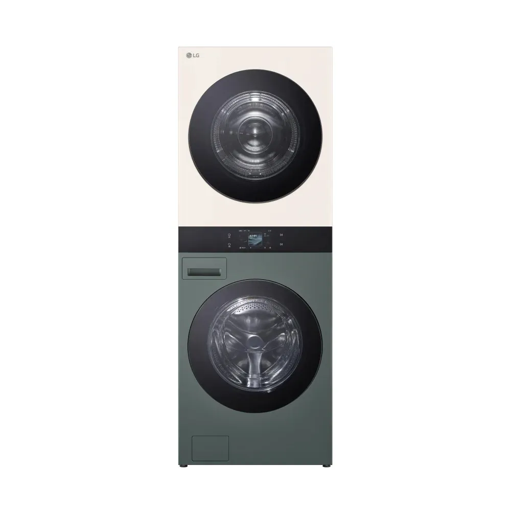 [LG] 트롬 AI 오브제컬렉션 워시타워 25kg+25kg 네이처베이지/네이처그린 (WA2525GEZF)