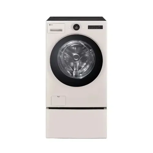[LG] 트롬 오브제컬렉션 워시콤보 세탁기 24kg / 건조기 15kg + 키높이 수납함 네이처베이지