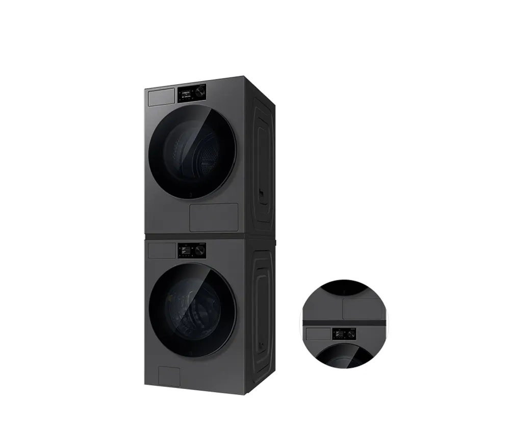 [삼성] NEW 비스포크 AI 세탁기(21kg)+건조기(20kg) + 상단 설치 키트 1등급 다크스틸 WF80H2120BDHS